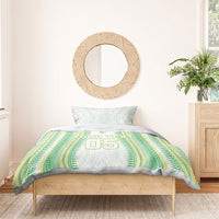 Cook Islands Rugby Custom Bedding Set Kuki Tribal Pattern White Version LT05 - Polynesian Pride