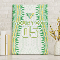Cook Islands Rugby Custom Canvas Wall Art Kuki Tribal Pattern White Version LT05 Without Frame White - Polynesian Pride
