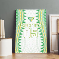 Cook Islands Rugby Custom Canvas Wall Art Kuki Tribal Pattern White Version LT05 - Polynesian Pride