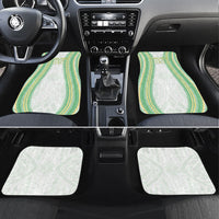 Cook Islands Rugby Custom Car Mats Kuki Tribal Pattern White Version LT05 Set 4pcs White - Polynesian Pride