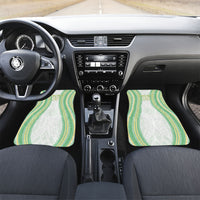 Cook Islands Rugby Custom Car Mats Kuki Tribal Pattern White Version LT05 Set 2pcs - Front White - Polynesian Pride