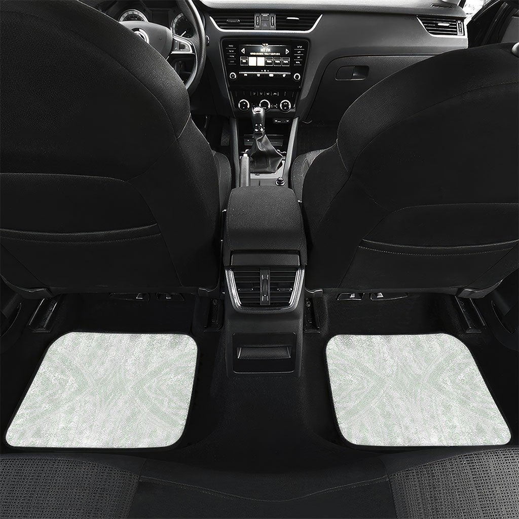 Cook Islands Rugby Custom Car Mats Kuki Tribal Pattern White Version LT05 Set 2pcs - Back White - Polynesian Pride