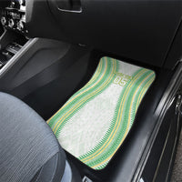 Cook Islands Rugby Custom Car Mats Kuki Tribal Pattern White Version LT05 - Polynesian Pride