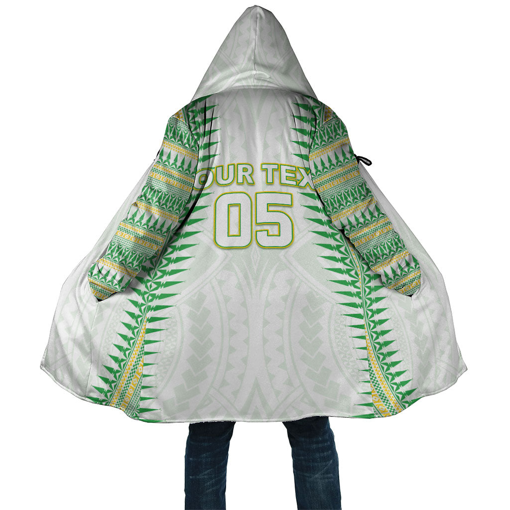Cook Islands Rugby Custom Cloak Kuki Tribal Pattern White Version LT05 Unisex White - Polynesian Pride