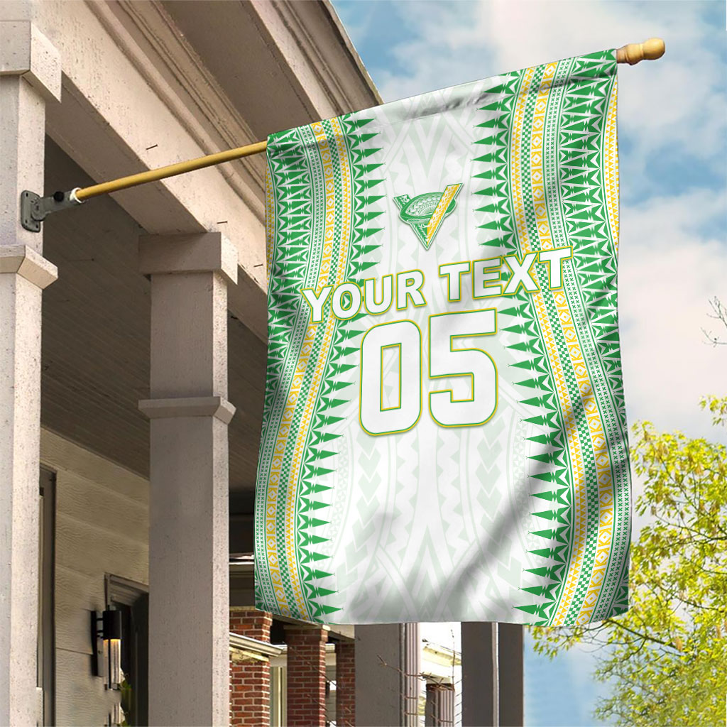 Cook Islands Rugby Custom Garden Flag Kuki Tribal Pattern White Version LT05 House Flag White - Polynesian Pride