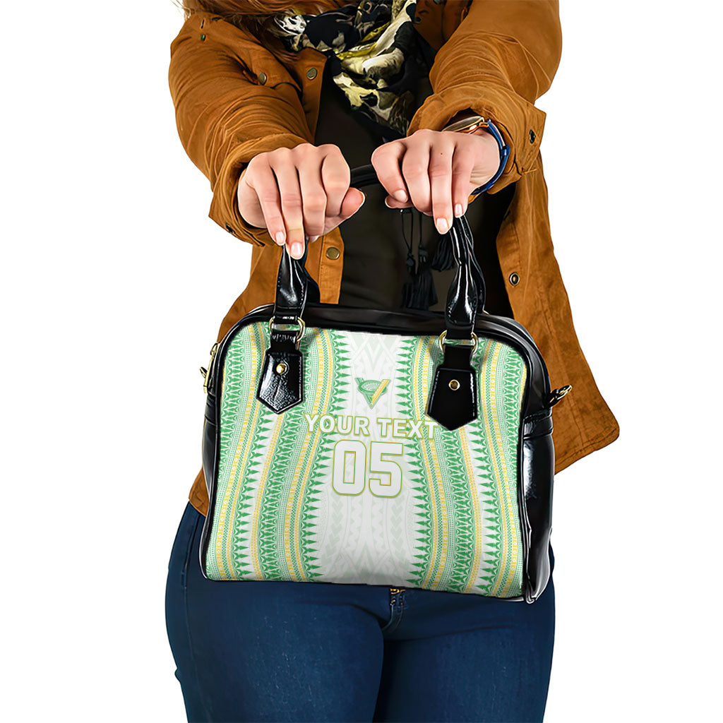 Cook Islands Rugby Custom Shoulder Handbag Kuki Tribal Pattern White Version LT05 One Size White - Polynesian Pride