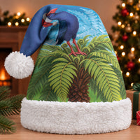 New Zealand Christmas Santa Hat Pukeko With Ponga Tree Silver Fern LT05 With Fur Multicolor - Polynesian Pride