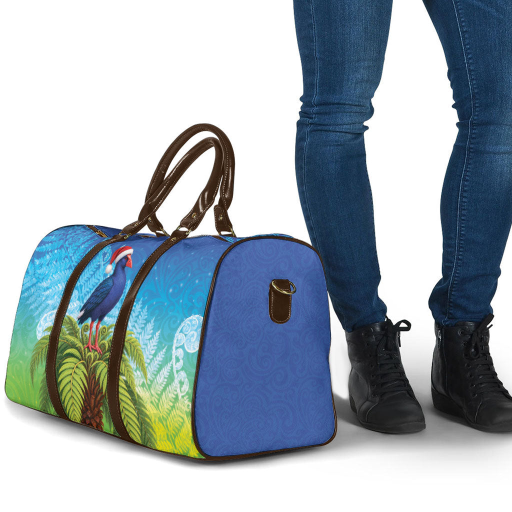 New Zealand Christmas Travel Bag Pukeko With Ponga Tree Silver Fern LT05 - Polynesian Pride