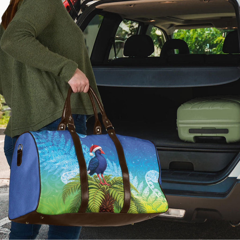 New Zealand Christmas Travel Bag Pukeko With Ponga Tree Silver Fern LT05 - Polynesian Pride