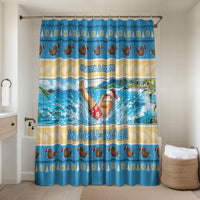 New Zealand Christmas Bathroom Set Have A Kiwi Manu-Mas LT05 Shower Curtain Only Blue - Polynesian Pride