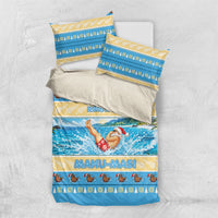 New Zealand Christmas Bedding Set Have A Kiwi Manu-Mas LT05 US Twin 172cm x 218cm Blue - Polynesian Pride