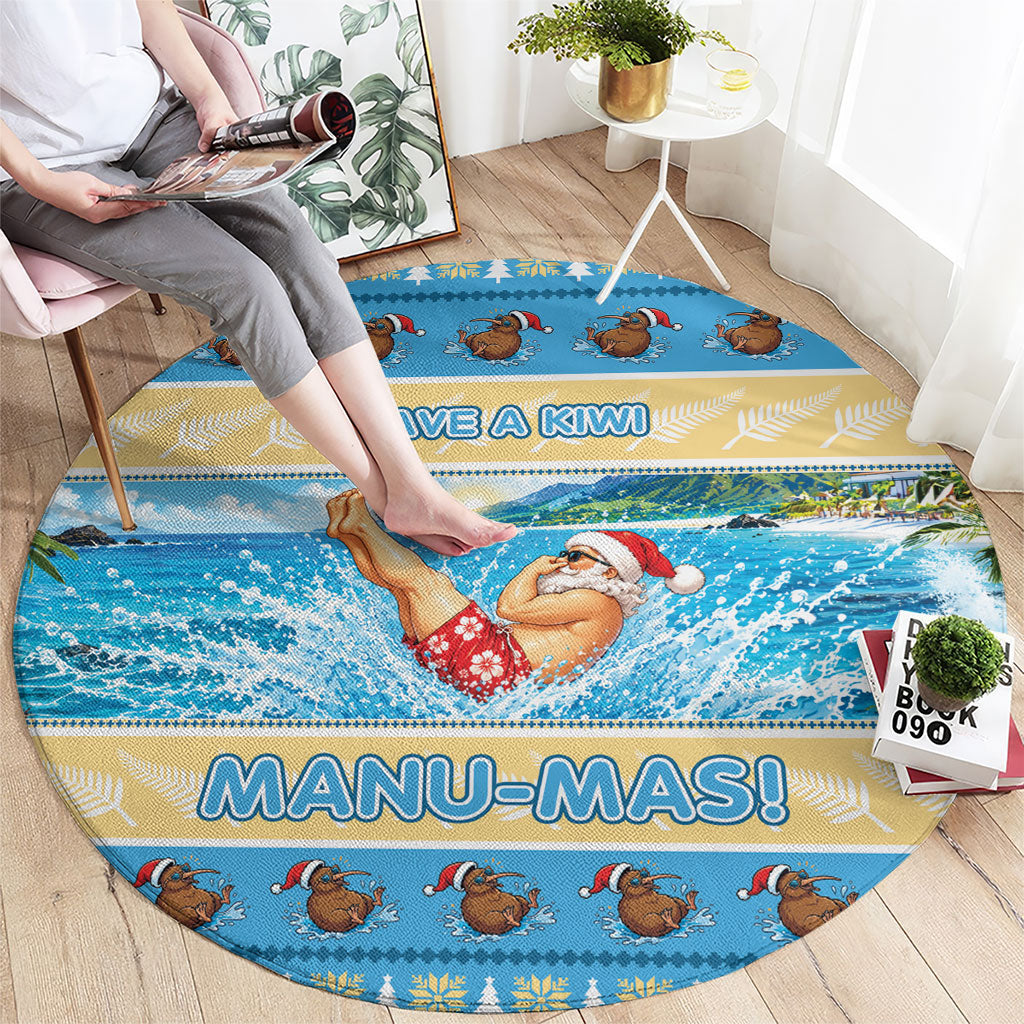 New Zealand Christmas Round Carpet Have A Kiwi Manu-Mas LT05 - Polynesian Pride