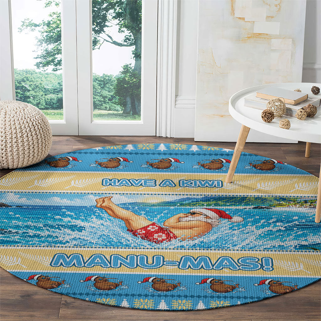 New Zealand Christmas Round Carpet Have A Kiwi Manu-Mas LT05 - Polynesian Pride