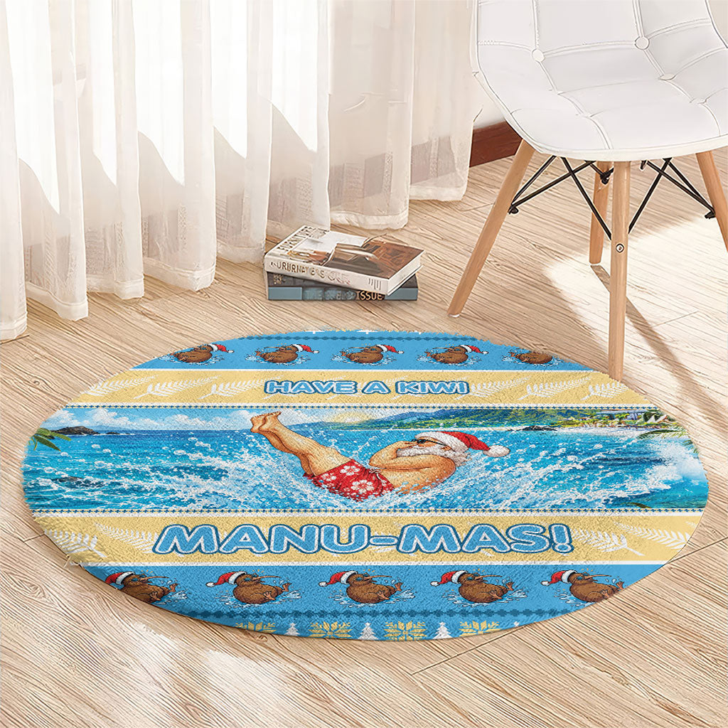 New Zealand Christmas Round Carpet Have A Kiwi Manu-Mas LT05 - Polynesian Pride