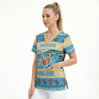New Zealand Christmas Scrub Top Have A Kiwi Manu-Mas LT05 - Polynesian Pride