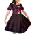 Personalised Hawaii Humuhumu Reef Triggerfish Family Matching Off Shoulder Maxi Dress and Hawaiian Shirt Maroon With Plumeria LT05 Daughter's Dress Maroon - Polynesian Pride