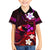 Personalised Hawaii Humuhumu Reef Triggerfish Family Matching Off Shoulder Maxi Dress and Hawaiian Shirt Maroon With Plumeria LT05 Son's Shirt Maroon - Polynesian Pride