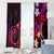 Hawaii Humuhumu Reef Triggerfish Window Curtain Maroon With Plumeria LT05 - Polynesian Pride