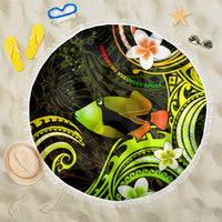 Hawaii Humuhumu Reef Triggerfish Beach Blanket Reggae With Plumeria LT05 One Size 150cm Reggae - Polynesian Pride