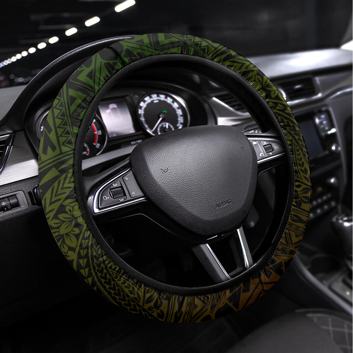 Hawaii Humuhumu Reef Triggerfish Steering Wheel Cover Reggae With Plumeria LT05 Universal Fit Reggae - Polynesian Pride