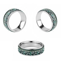 Hawaii Plant Kalo Classic Ring Hawaiian Tapa Pattern - Polynesian Pride