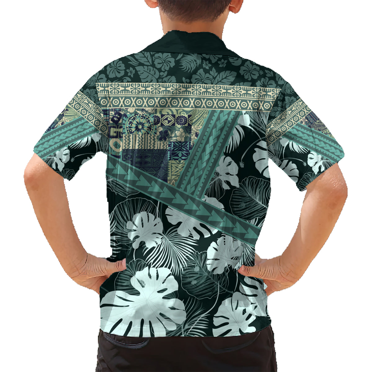 Hawaii Plant Kalo Kid Hawaiian Shirt Hawaiian Tapa Pattern LT05 - Polynesian Pride