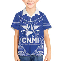 Northern Mariana Islands Family Matching Summer Maxi Dress and Hawaiian Shirt Chamorro Warrior Tribal Pattern
