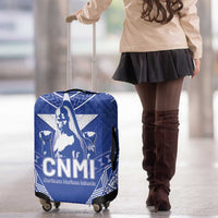 Northern Mariana Islands Luggage Cover Chamorro Warrior Tribal Pattern
