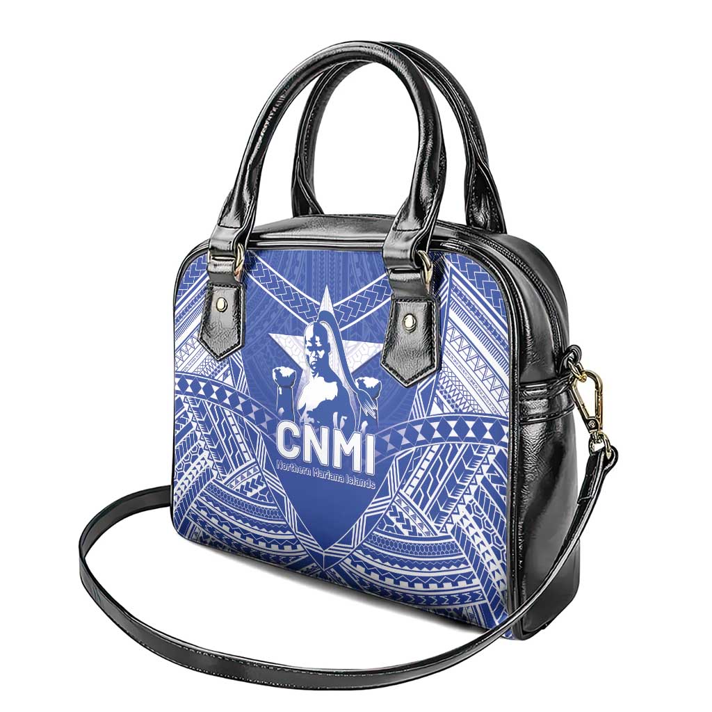 Northern Mariana Islands Shoulder Handbag Chamorro Warrior Tribal Pattern