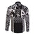 Polynesia Maui Tattoo Inspired Long Sleeve Button Shirt Black Version