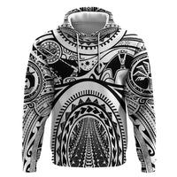 Polynesia Maui Tattoo Inspired Hoodie White Version LT05 Pullover Hoodie White - Polynesian Pride