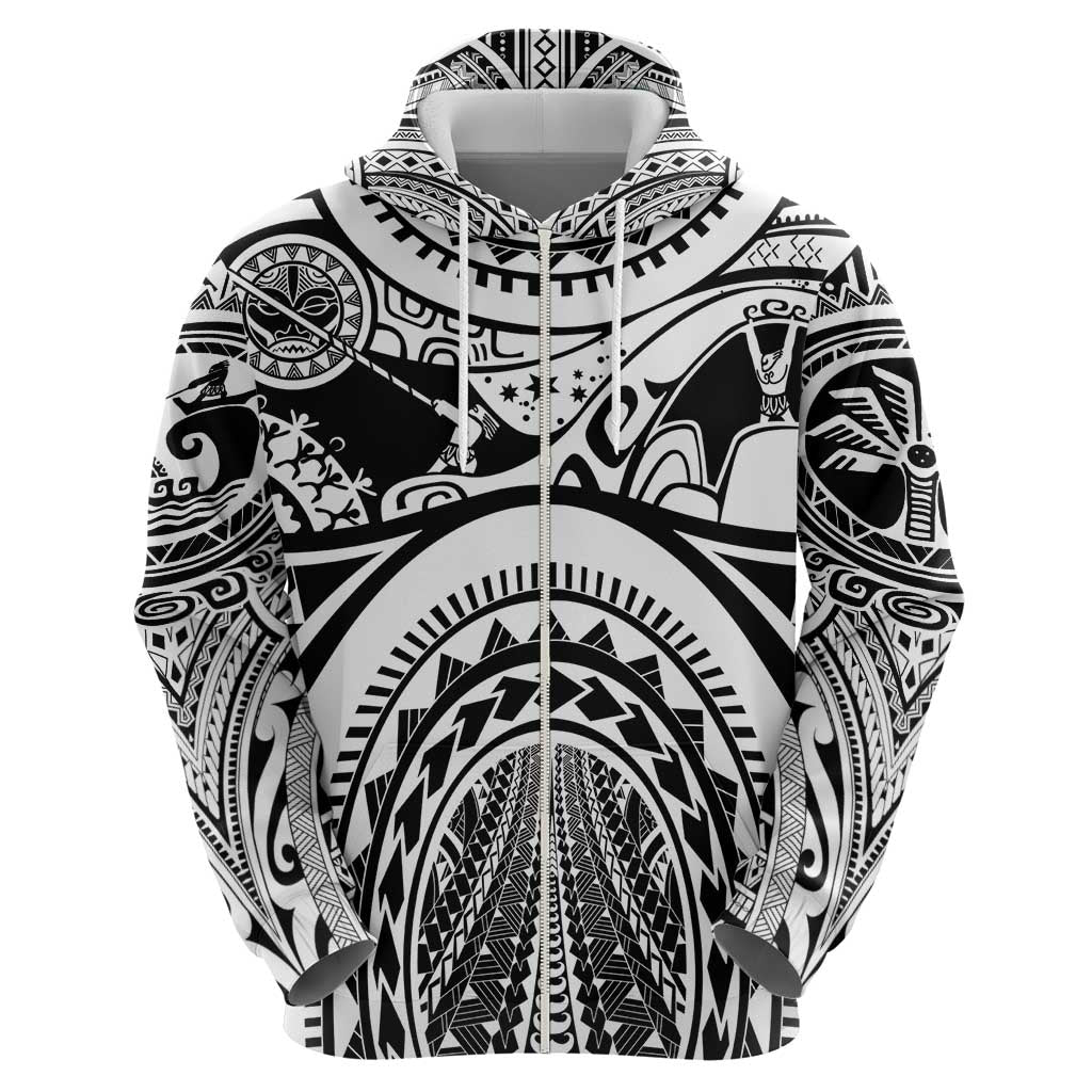 Polynesia Maui Tattoo Inspired Hoodie White Version LT05 - Polynesian Pride