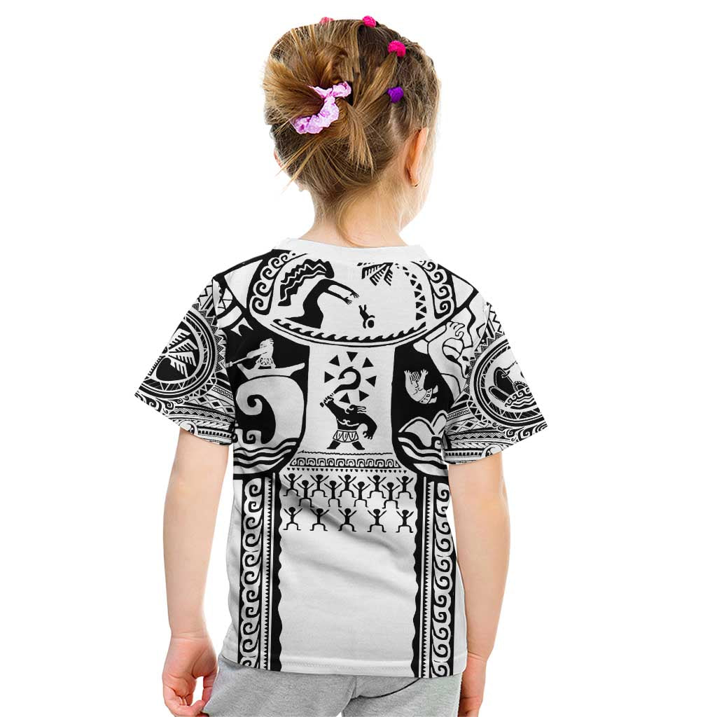 Polynesia Maui Tattoo Inspired Kid T Shirt White Version