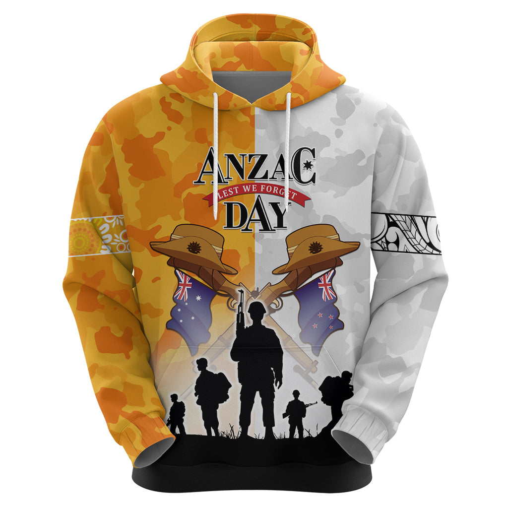 Australia And New Zealand ANZAC Day Hoodie Lest We Forget LT05 - Polynesian Pride