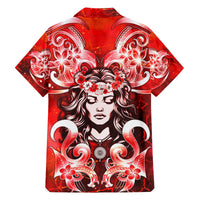 Hawaii Goddess Of Fire Madame Pele Family Matching Off Shoulder Short Dress and Hawaiian Shirt Polynesian Style LT05 - Polynesian Pride