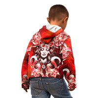 Hawaii Goddess Of Fire Madame Pele Kid Hoodie Polynesian Style LT05 - Polynesian Pride