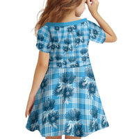 Blue Palaka Hawaii Family Matching Mermaid Dress and Hawaiian Shirt Hawaiian Lehua Blossoms LT05 - Polynesian Pride