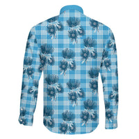 Blue Palaka Hawaii Family Matching Summer Maxi Dress and Hawaiian Shirt Hawaiian Lehua Blossoms LT05 - Polynesian Pride