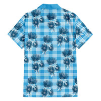Blue Palaka Hawaii Family Matching Tank Maxi Dress and Hawaiian Shirt Hawaiian Lehua Blossoms LT05 - Polynesian Pride