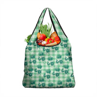 Green Palaka Hawaii Grocery Bag Hawaiian Lehua Blossoms