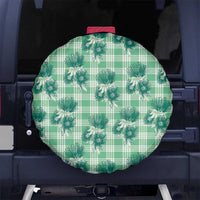 Green Palaka Hawaii Spare Tire Cover Hawaiian Lehua Blossoms