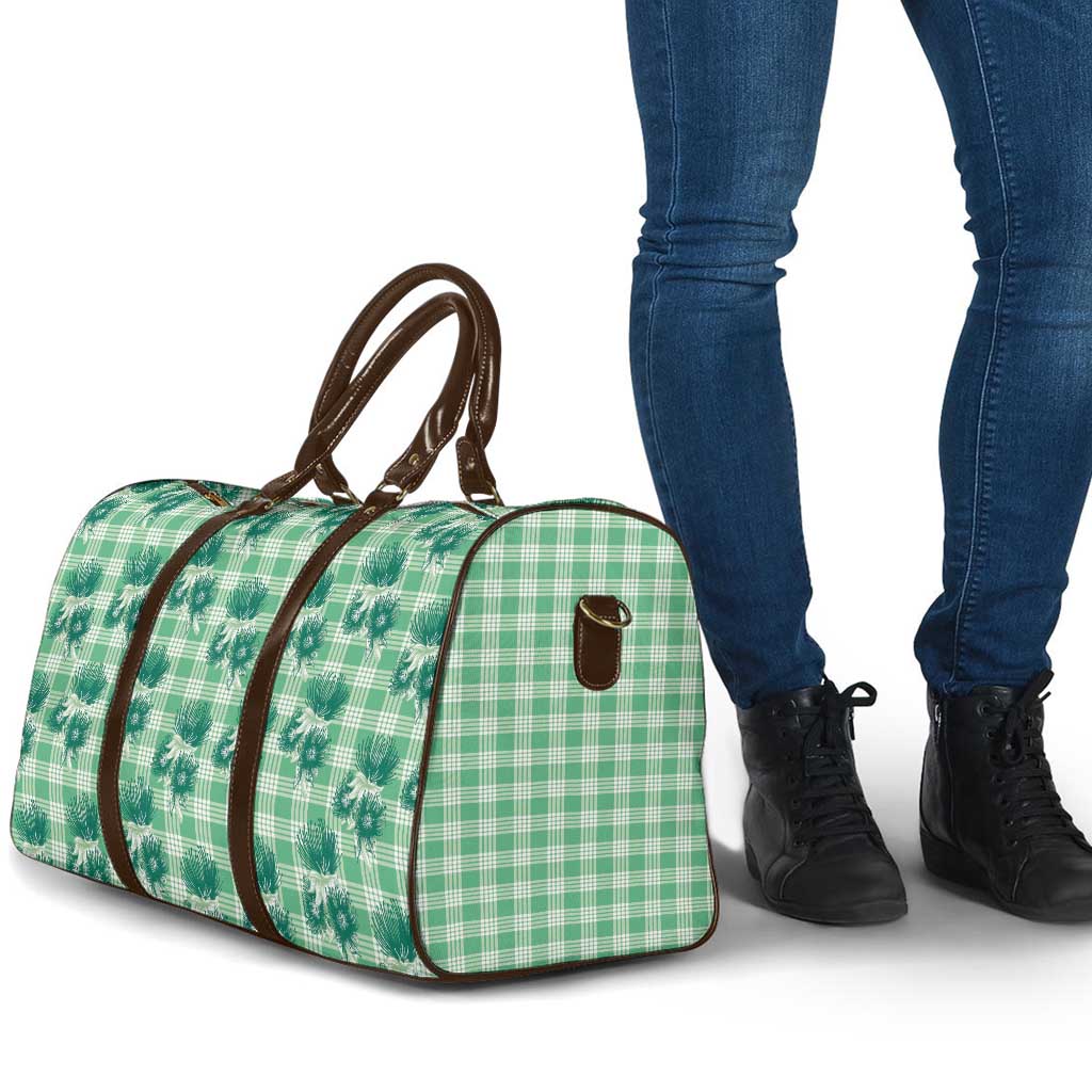 Green Palaka Hawaii Travel Bag Hawaiian Lehua Blossoms