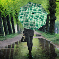 Green Palaka Hawaii Umbrella Hawaiian Lehua Blossoms