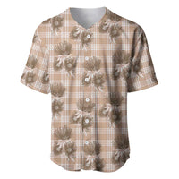 Brown Palaka Hawaii Baseball Jersey Hawaiian Lehua Blossoms