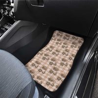 Brown Palaka Hawaii Car Mats Hawaiian Lehua Blossoms