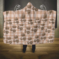 Brown Palaka Hawaii Hooded Blanket Hawaiian Lehua Blossoms