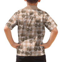 Brown Palaka Hawaii Kid Hawaiian Shirt Hawaiian Lehua Blossoms