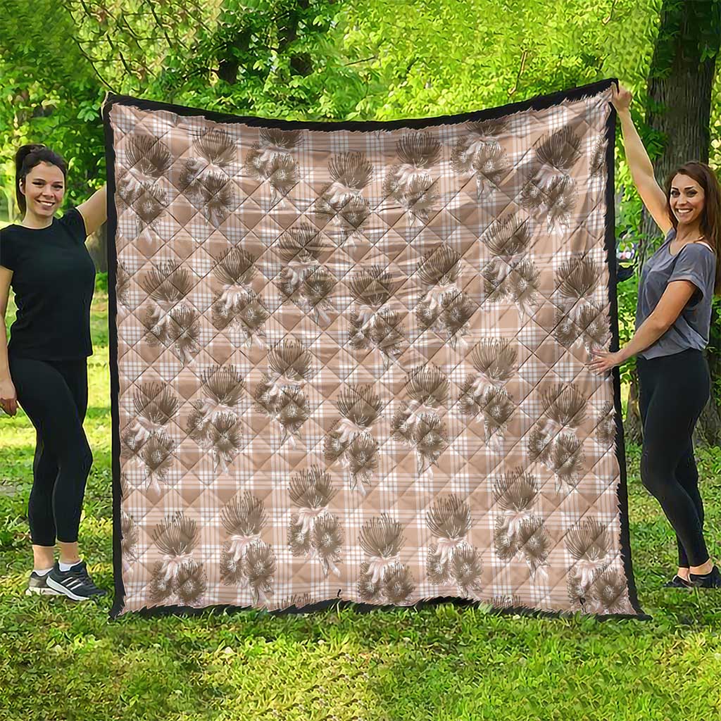 Brown Palaka Hawaii Quilt Hawaiian Lehua Blossoms