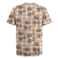 Brown Palaka Hawaii Rugby Jersey Hawaiian Lehua Blossoms