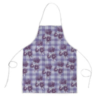 Purple Palaka Hawaii Apron Hawaiian Lehua Blossoms